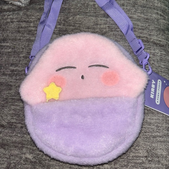 Kirby Fuwa Fuwa Fluffy Sling Bag cute kawaii - Picture 2 of 5
